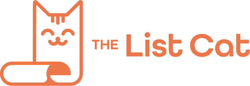 list cat logo represented by a list in the shape of a cat